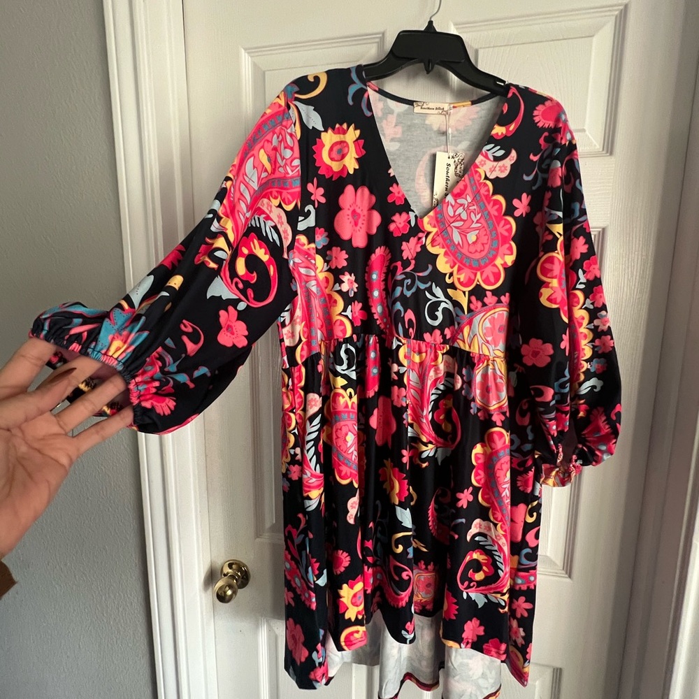 Floral Paisley Skirt with Vibrant Colors